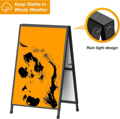 Custom 24x36 Inch A-Frame Sign Double-Sided Heavy Duty Slide-in Sidewalk Signs for Outdoor Street Advertising Poster,Kaquanfei,Custom  A-Frame Sign Double-Sided Slide-in Sidewalk Signs