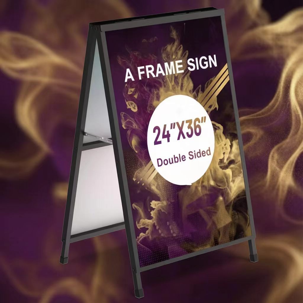 Custom 24x36 Inch A-Frame Sign Double-Sided Heavy Duty Slide-in Sidewalk Signs for Outdoor Street Advertising Poster,Kaquanfei,Custom  A-Frame Sign Double-Sided Slide-in Sidewalk Signs