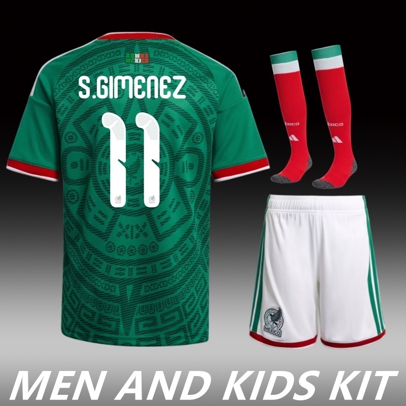 2026 Mexico World Cup Home Men And Kids Kit