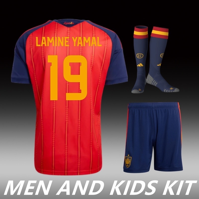 2026 Spain World Cup Home Men And Kids Kit