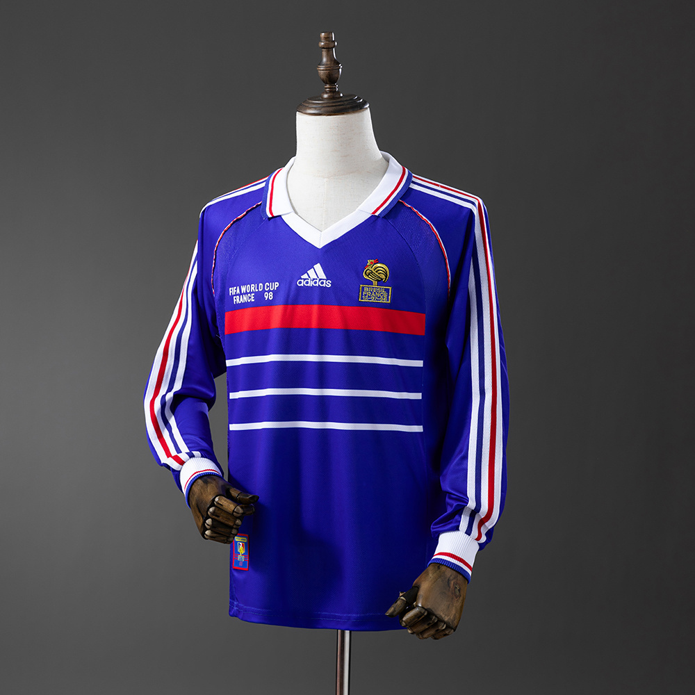 1998 World Cup France Long Sleeve Home Jersey