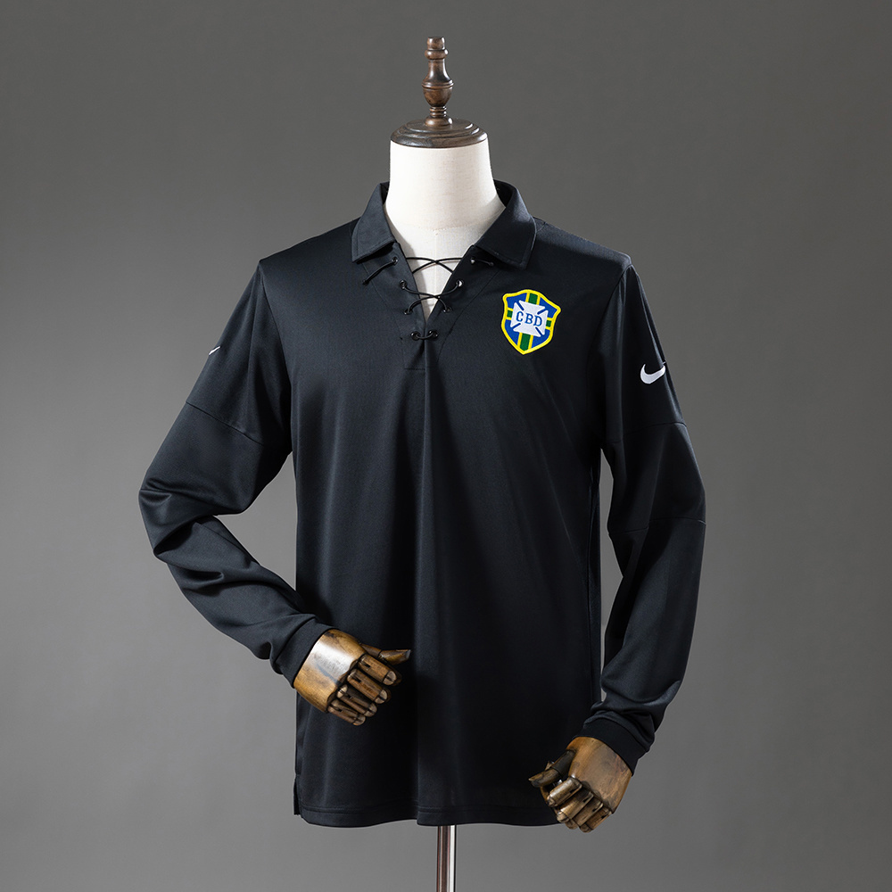 2004 Brazil Special Edition Black Long Sleeve Jersey