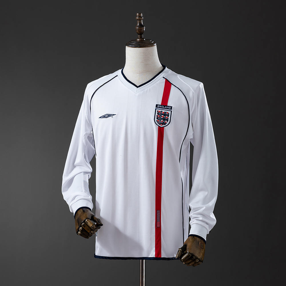 2002 England Long Sleeve Home Jersey
