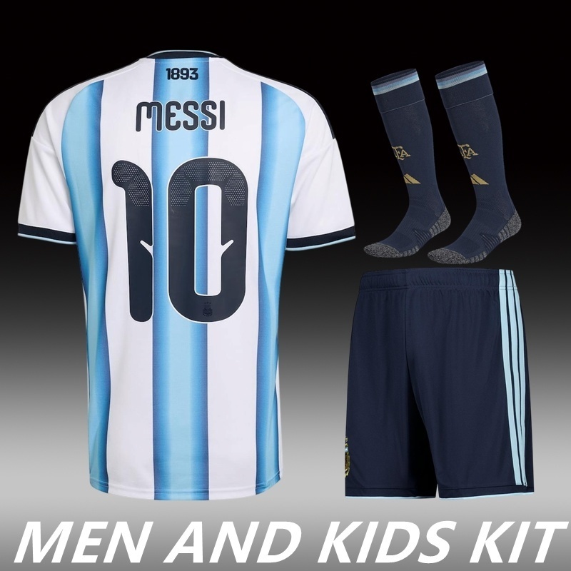 2026 Argentina World Cup Home Men And Kids Kit