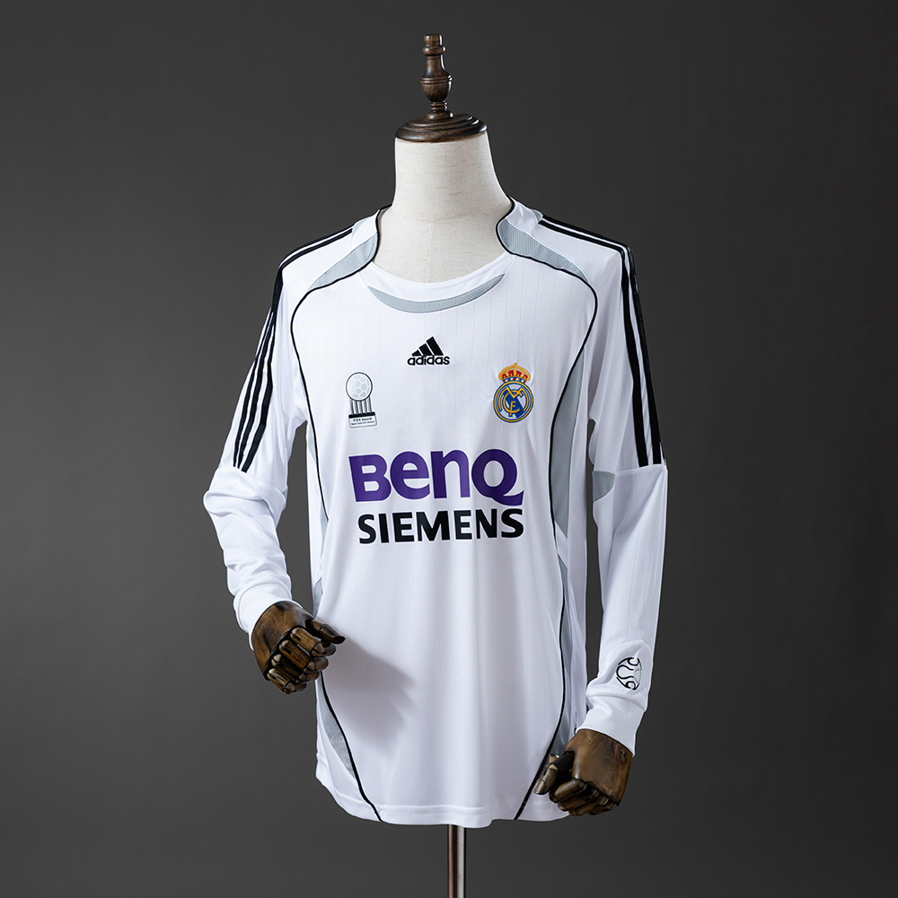 06/07 Real Madrid Long Sleeve Home Jersey