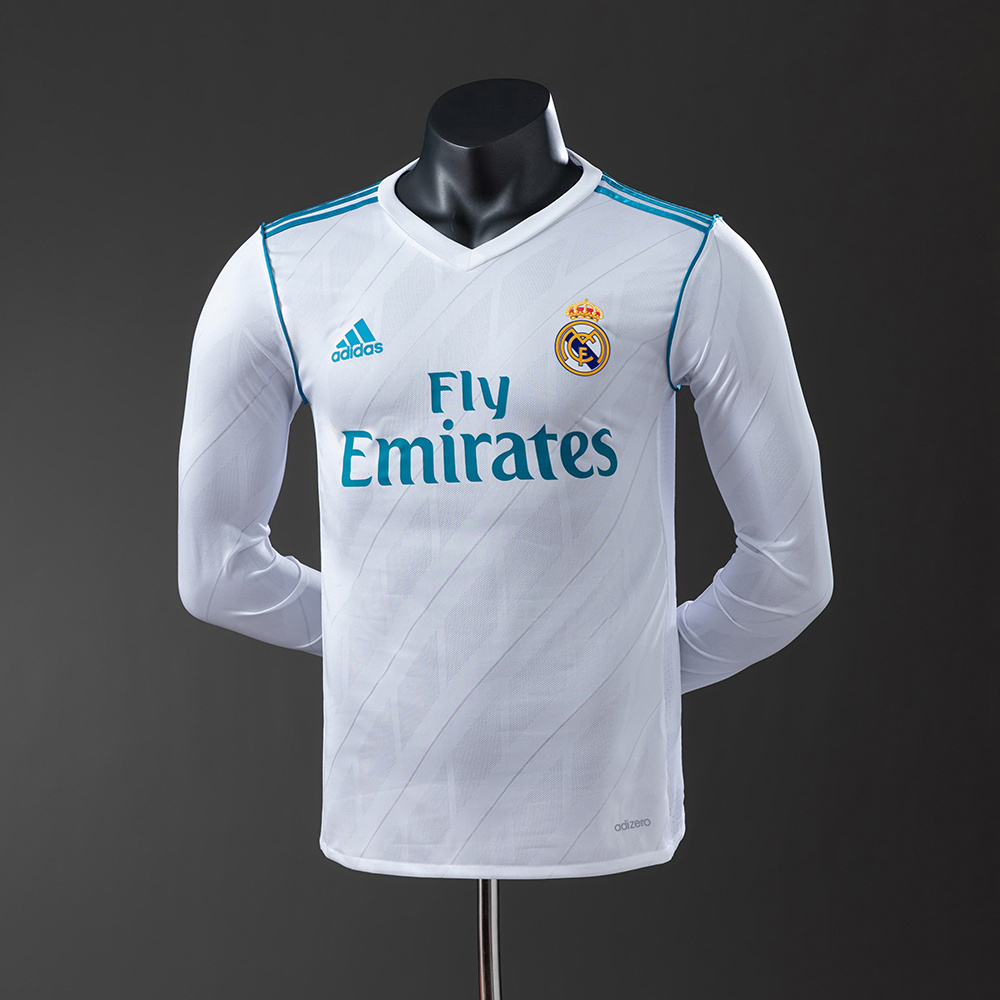 2017/18 Real Madrid Long Sleeve Home Jersey Player Version