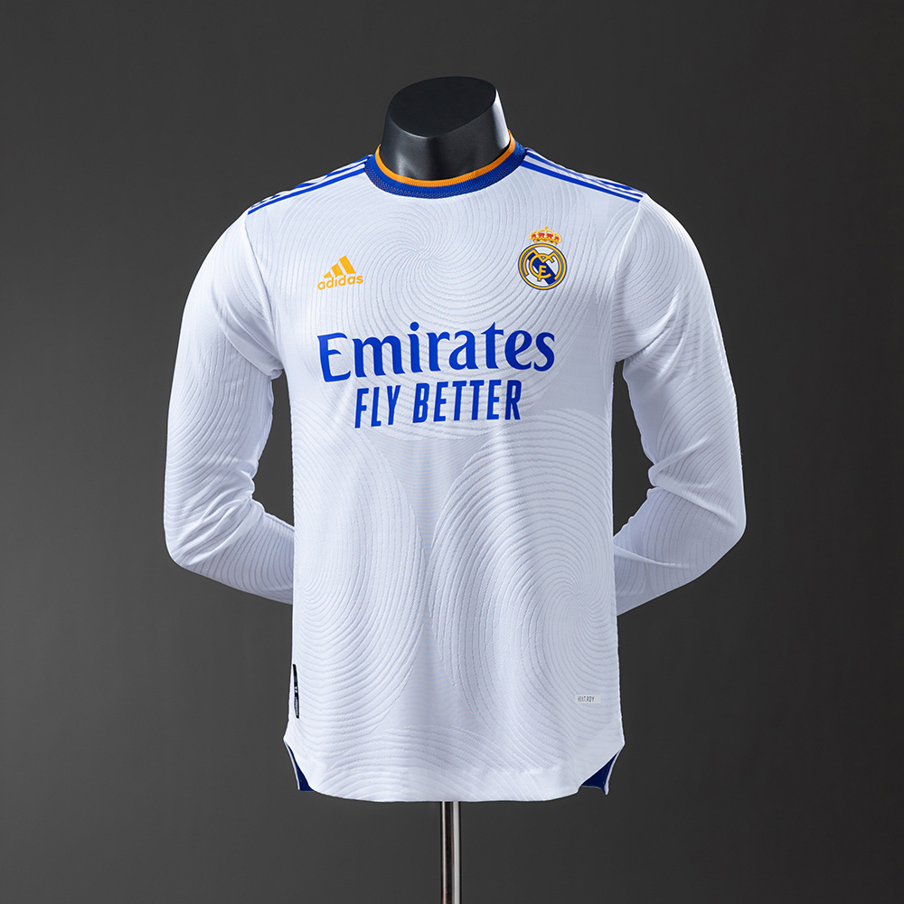 2021/22 Real Madrid Long Sleeve Home Jersey Player Version