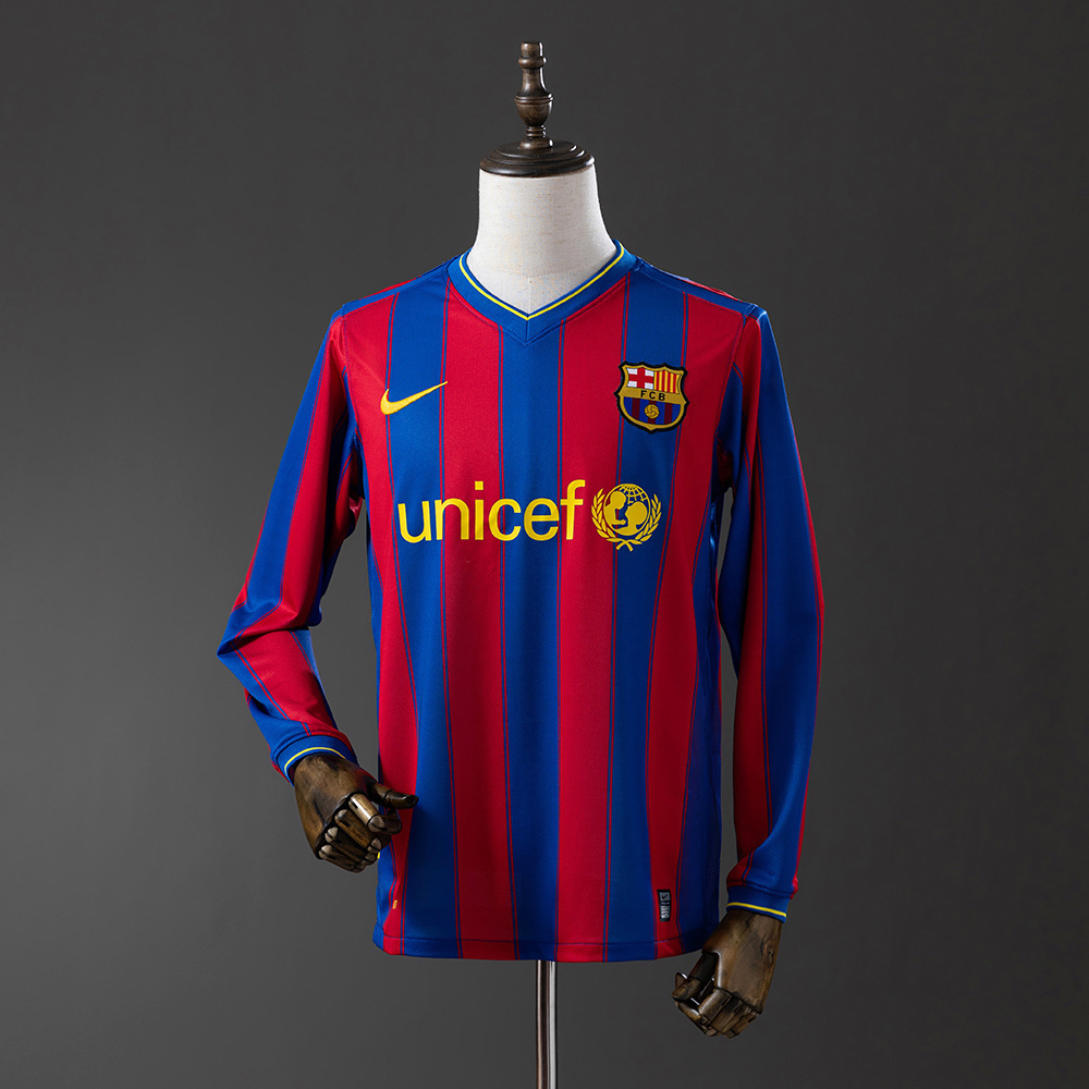 2009/10 Barcelona Long Sleeve Home Jersey
