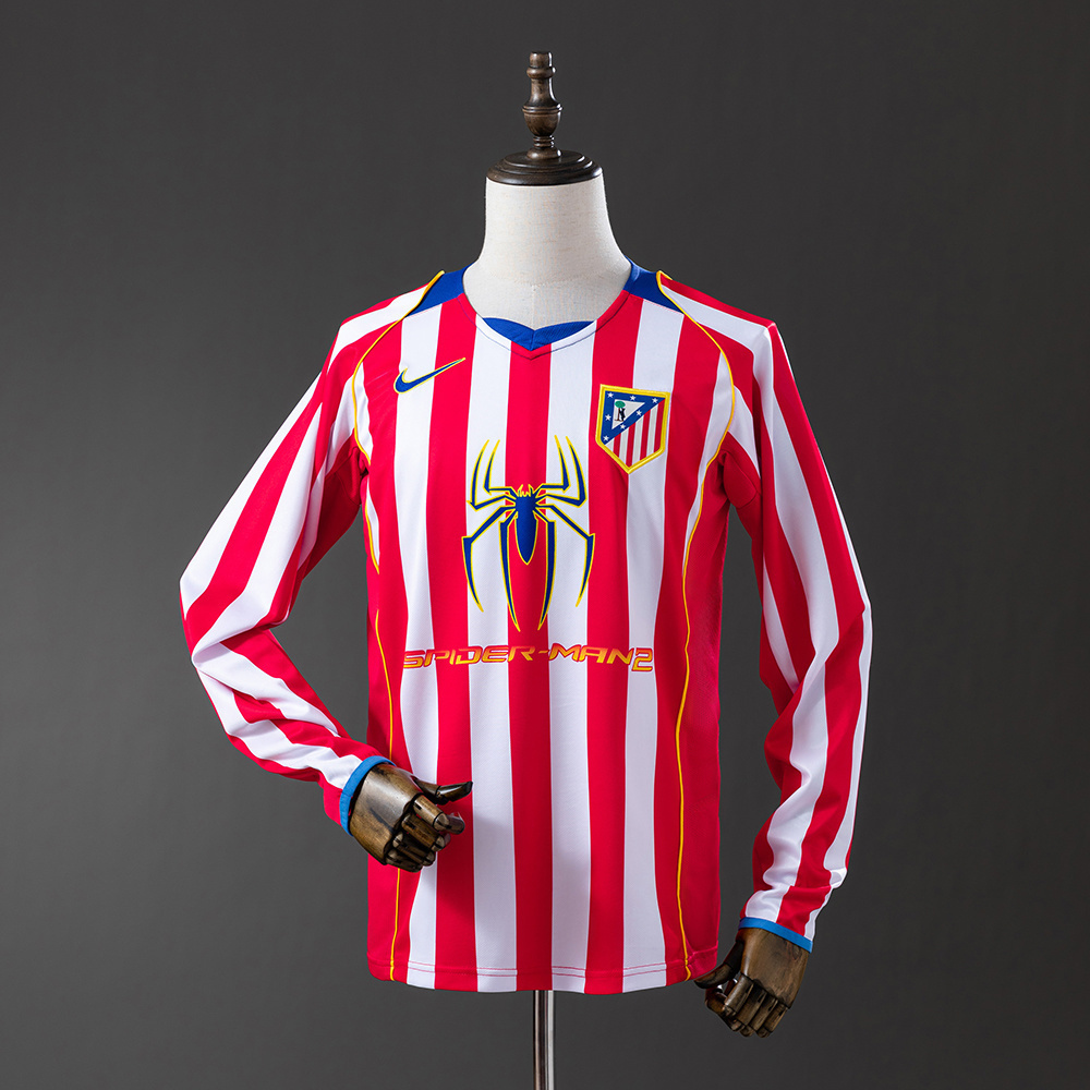 2004/05 Atletico Madrid Long Sleeved Home Jersey