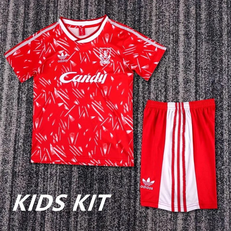 1989/91 Liverpool Home Kids Kit