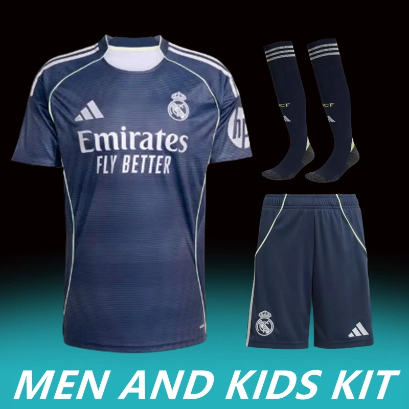 2025/26 Real Madrid Away Men And Kids Kit