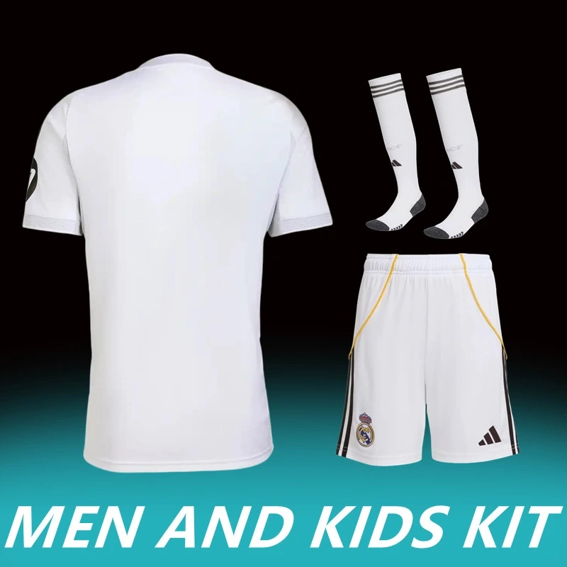 2025/26 Real Madrid Home Men And Kids Kit