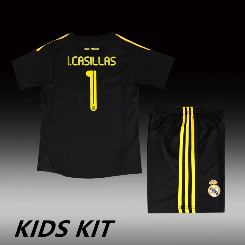 2011/12 Real Madrid Black Goalkeeper Kids Kit