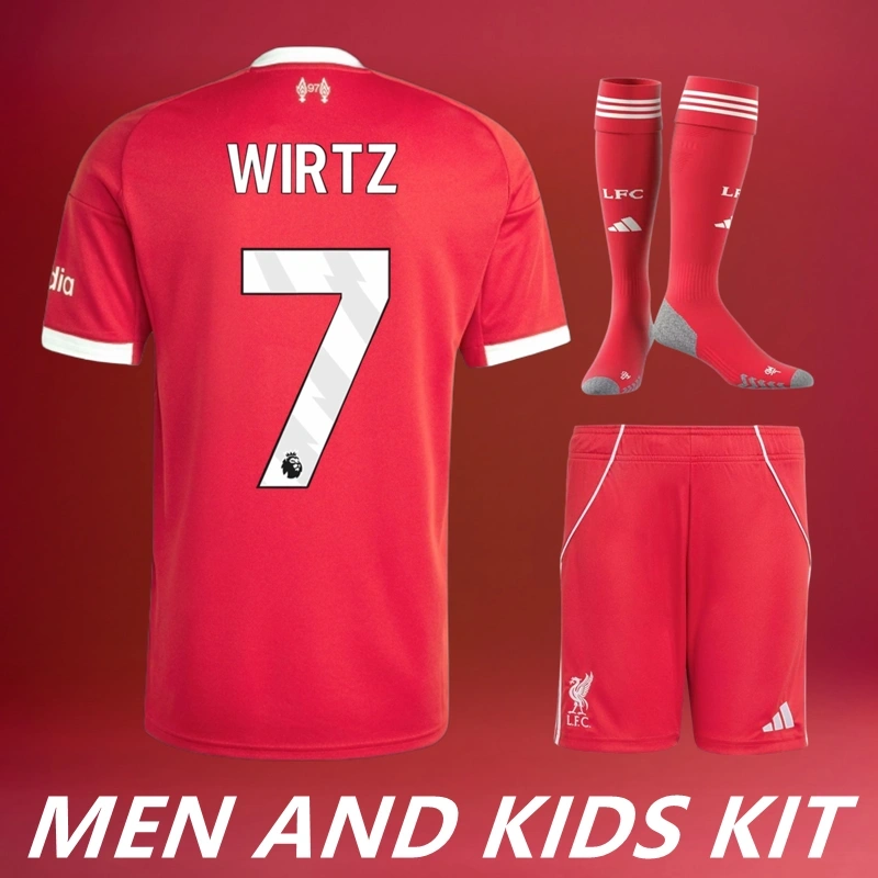 2025/26 Liverpool Home Men And Kids Kit
