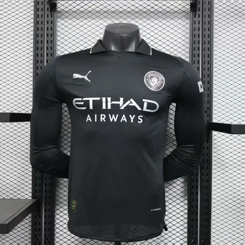 2025/26 Manchester City Away Long Sleeve Jersey Player Version