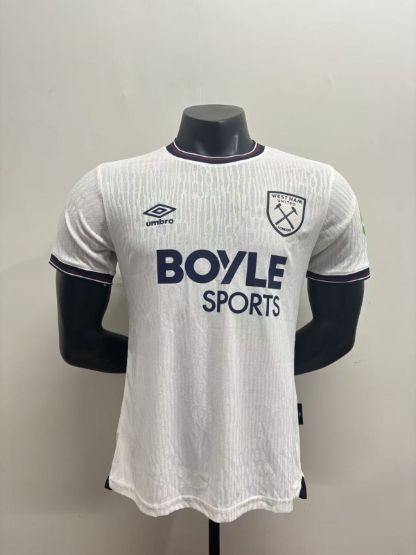 2025/26 West Ham United Away Jersey Player Version