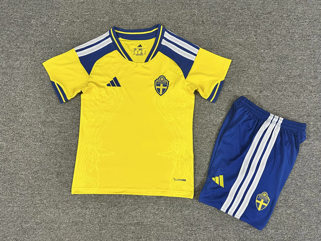 2026 World Cup Sweden Home Kids Kit