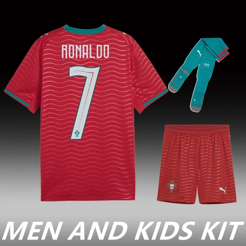 2026 Portugal World Cup Home Men And Kids Kit
