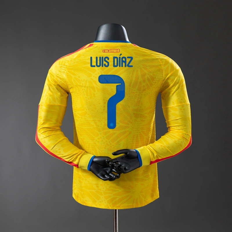 2026 Colombia World Cup Long Sleeves Home Jersey Player Version