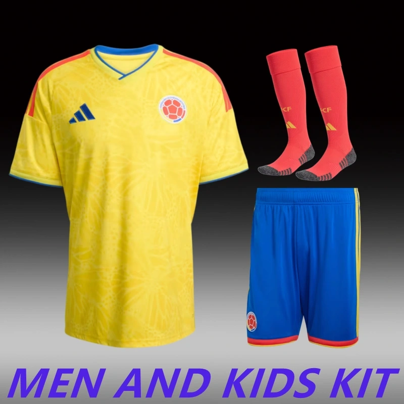 2026 Colombia World Cup Home Men And Kids Kit