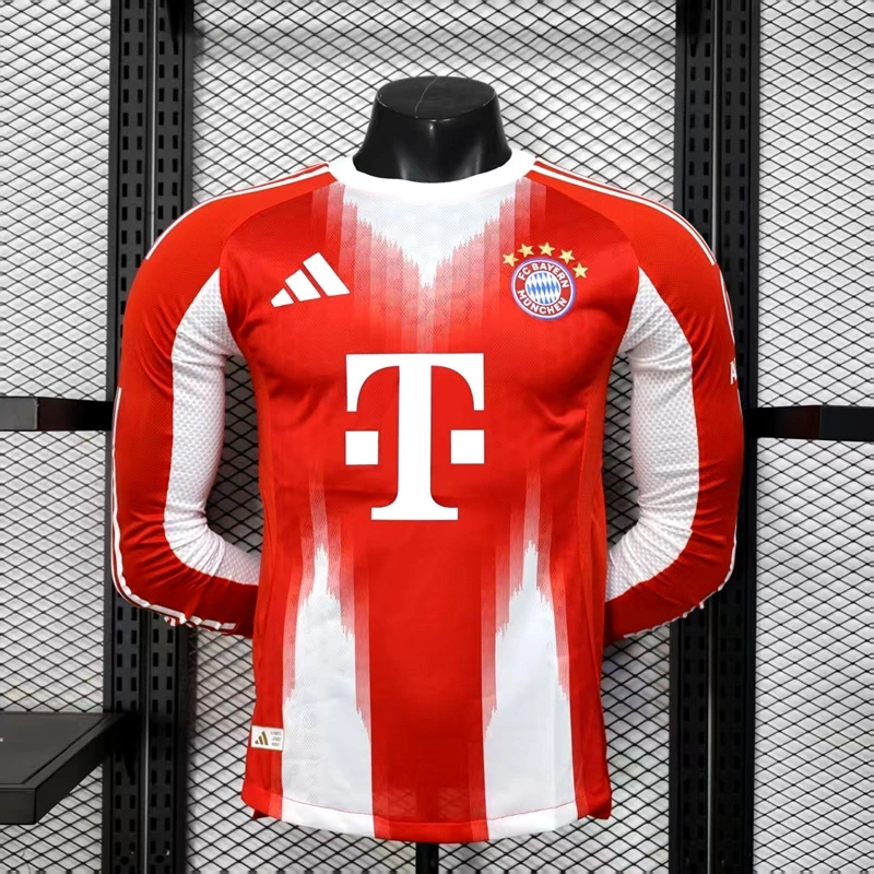 2025/26 Bayern Munich Home Jersey Long Sleeve Player Version