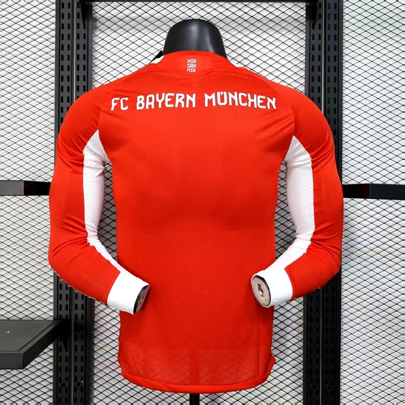 2025/26 Bayern Munich Home Jersey Long Sleeve Player Version