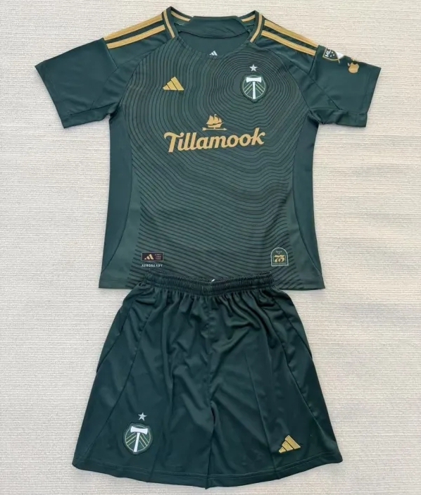 2025/26 Portland Timbers Home Kids Kit