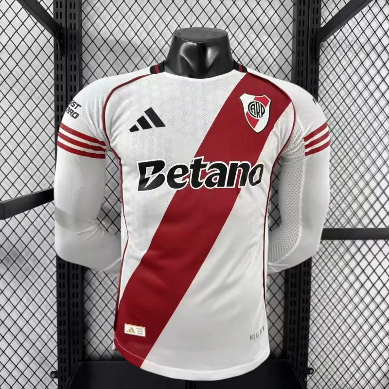2025/26 River Plate Home Jersey Long Sleeve Player Version