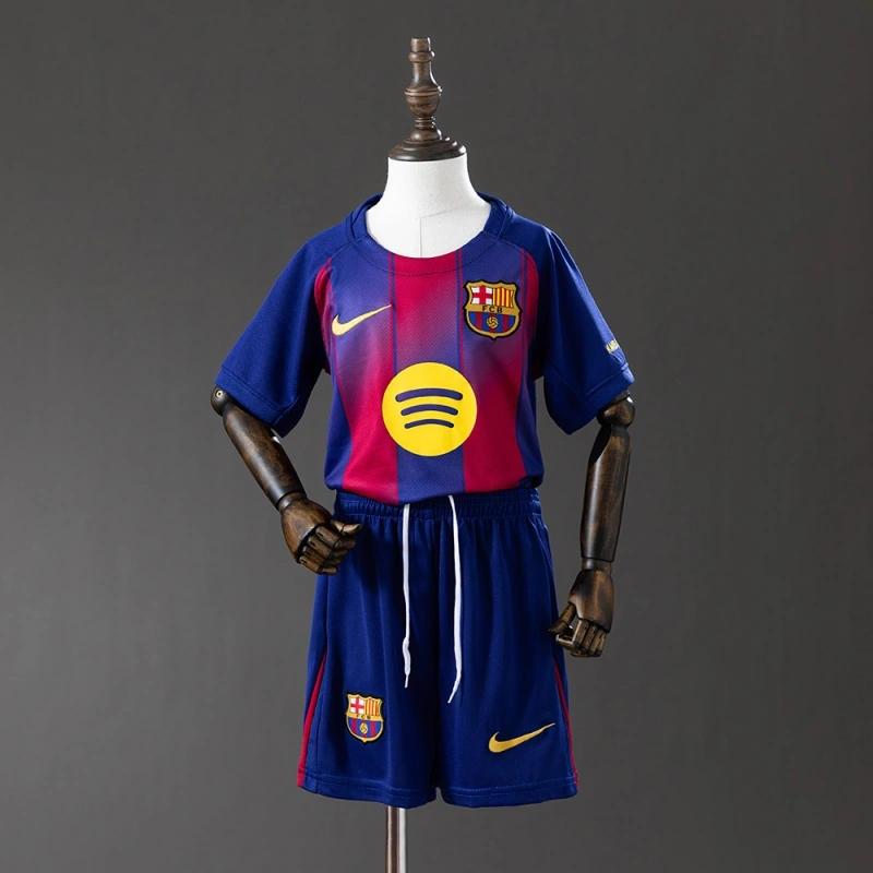 2025/26 Barcelona Home Jersey Men And Kids Kit