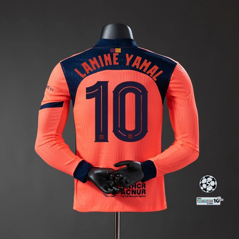2025/26 Barcelona Third Away Long Sleeves Jersey Player Version