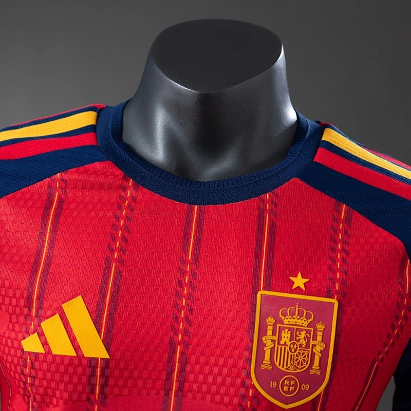 2026 World Cup Spain Home Long Sleeve Jersey Player Version