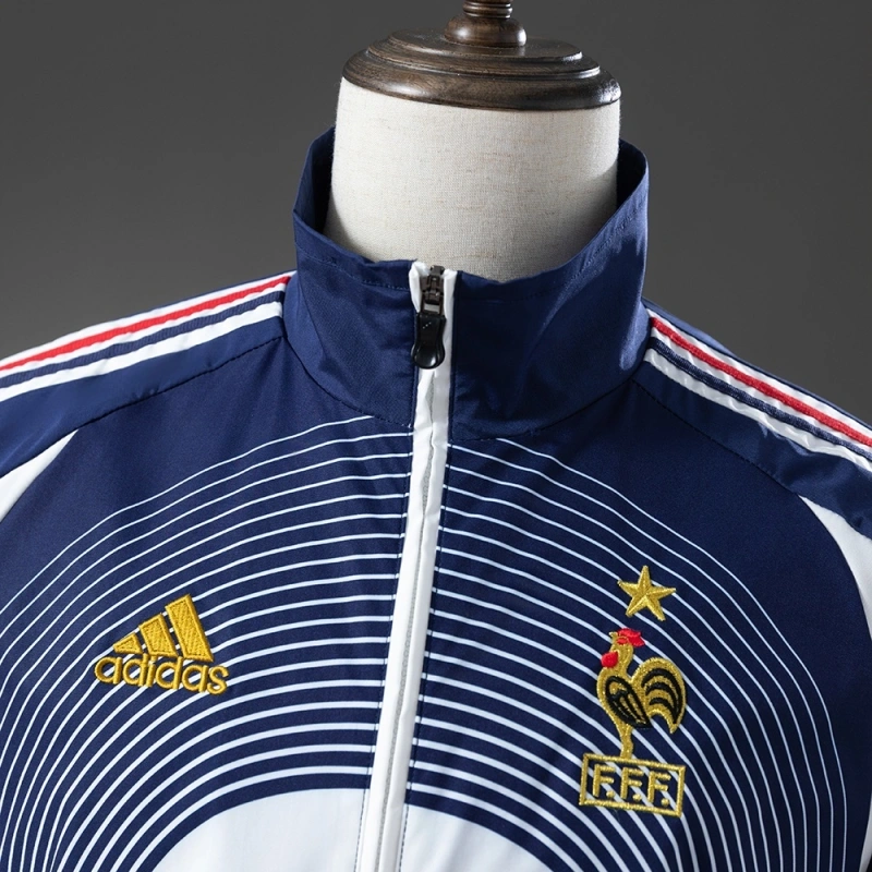 2005/06 France Retro Windbreaker - White & Blue