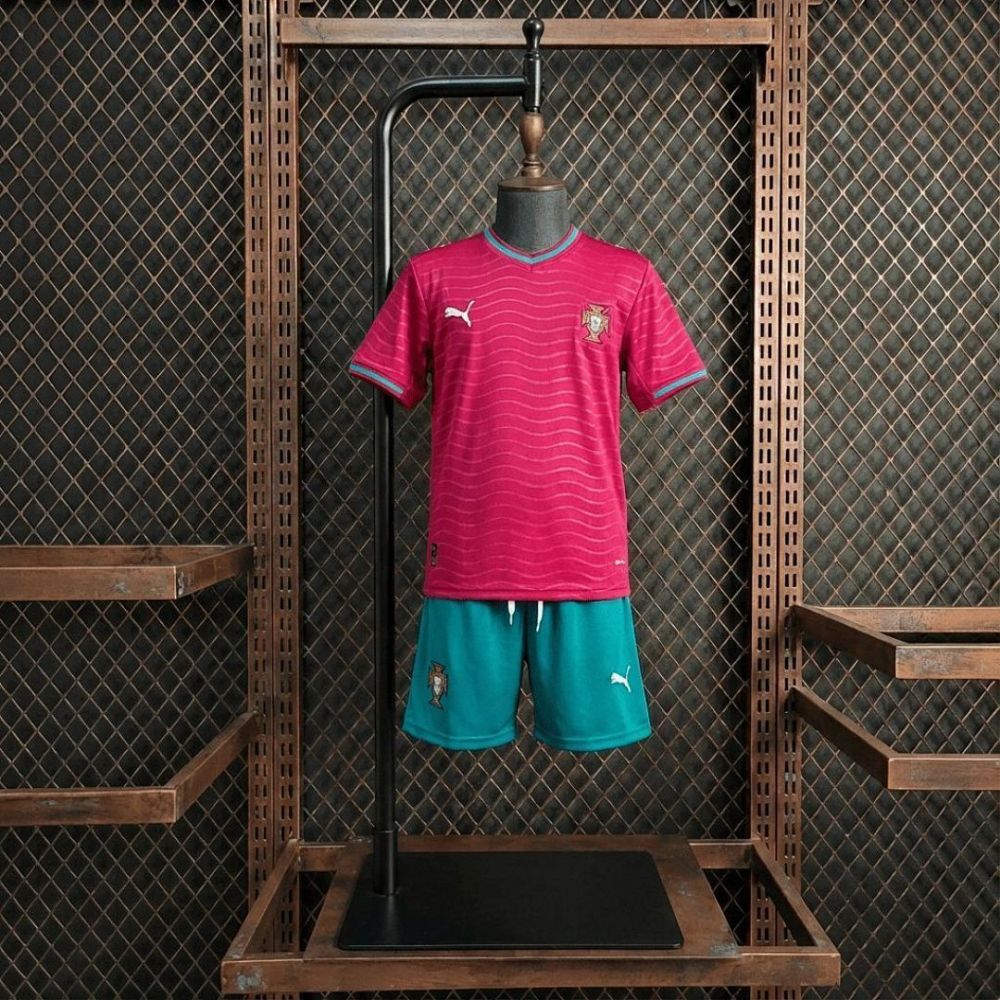 2026 Portugal World Cup Home Men And Kids Kit
