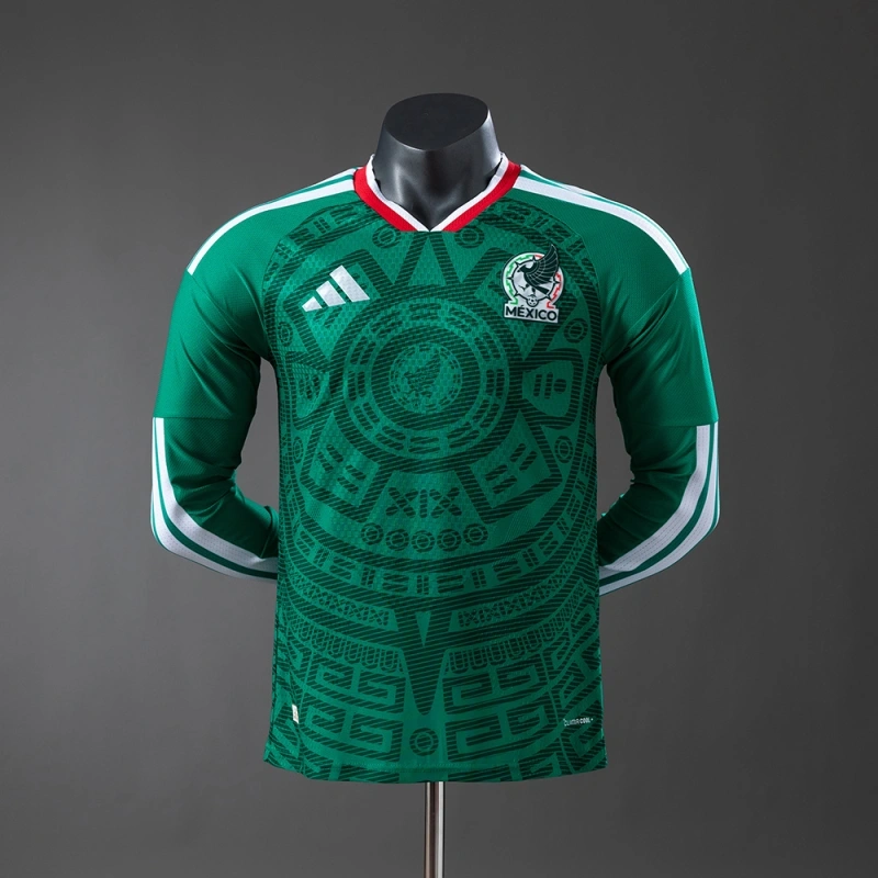 2026 World Cup Mexico Long Sleeve Home Jersey Player Version