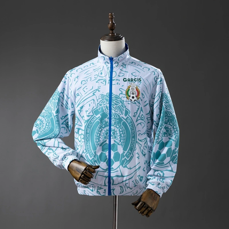 Mexico Reversible Jacket White & Blue Windbreaker