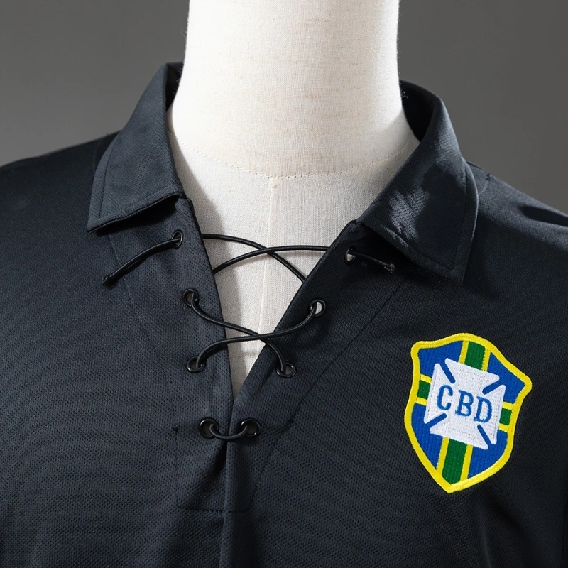 2004 Brazil Special Edition Black Long Sleeve Jersey