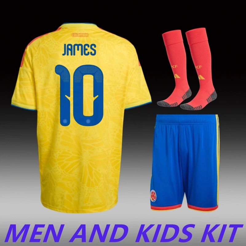 2026 Colombia World Cup Home Men And Kids Kit