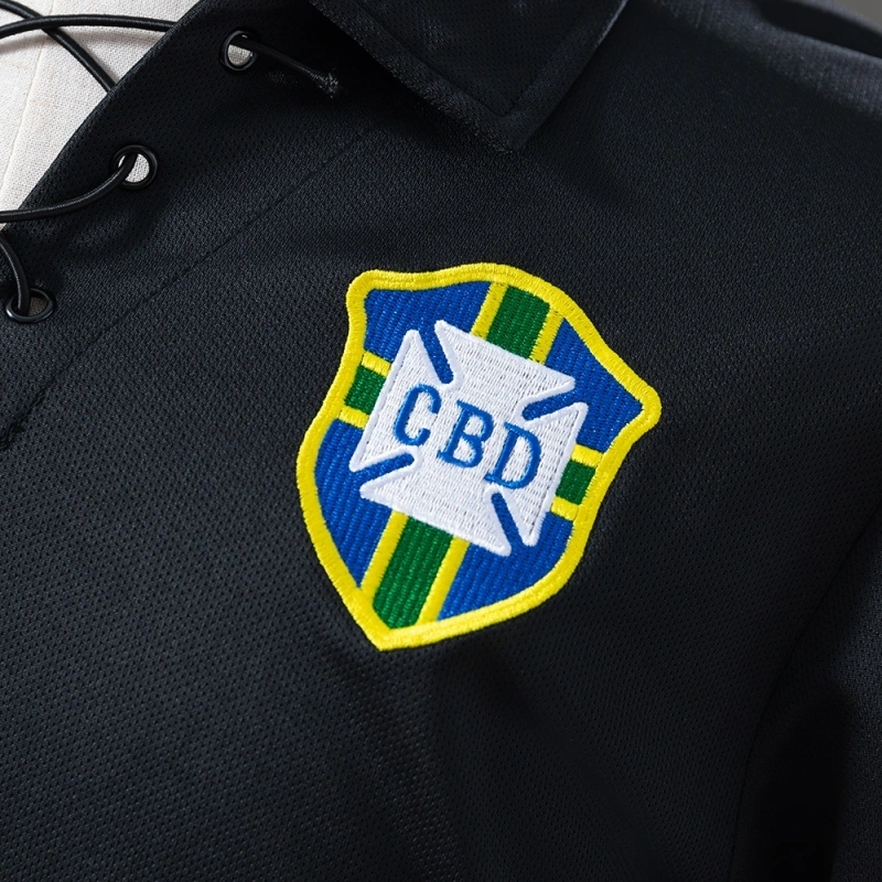 2004 Brazil Special Edition Black Long Sleeve Jersey
