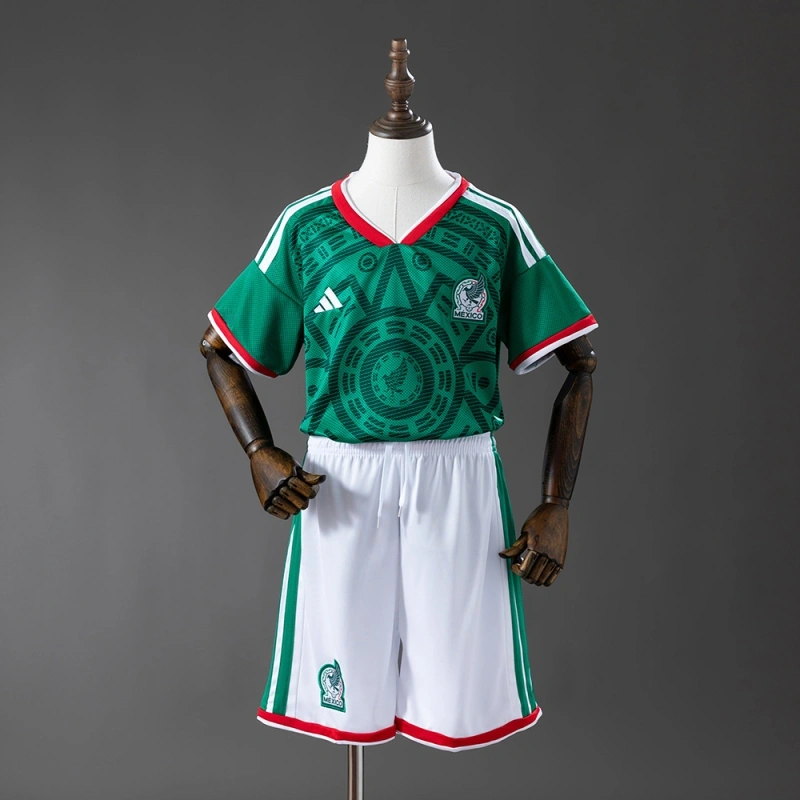 2026 Mexico World Cup Home Men And Kids Kit