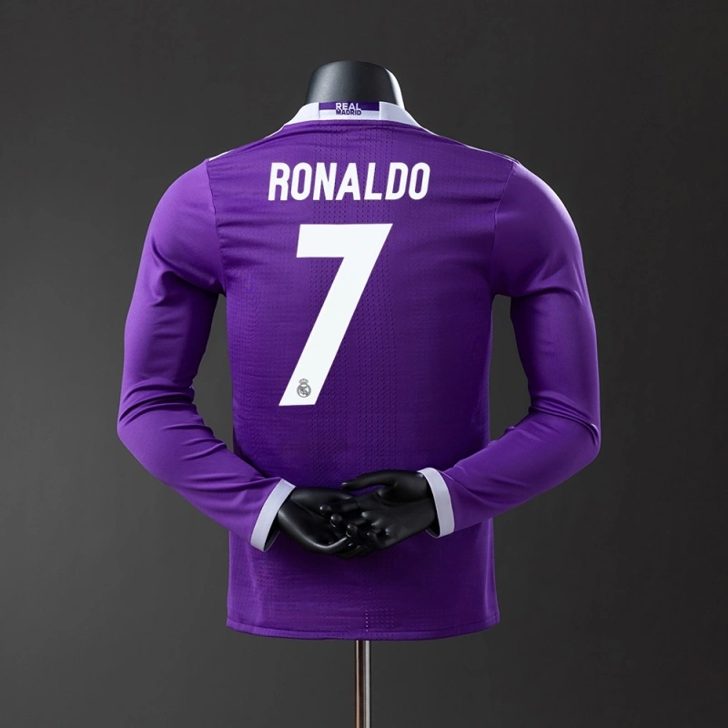 2016/17 Real Madrid Long Sleeve Away Jersey Player Version