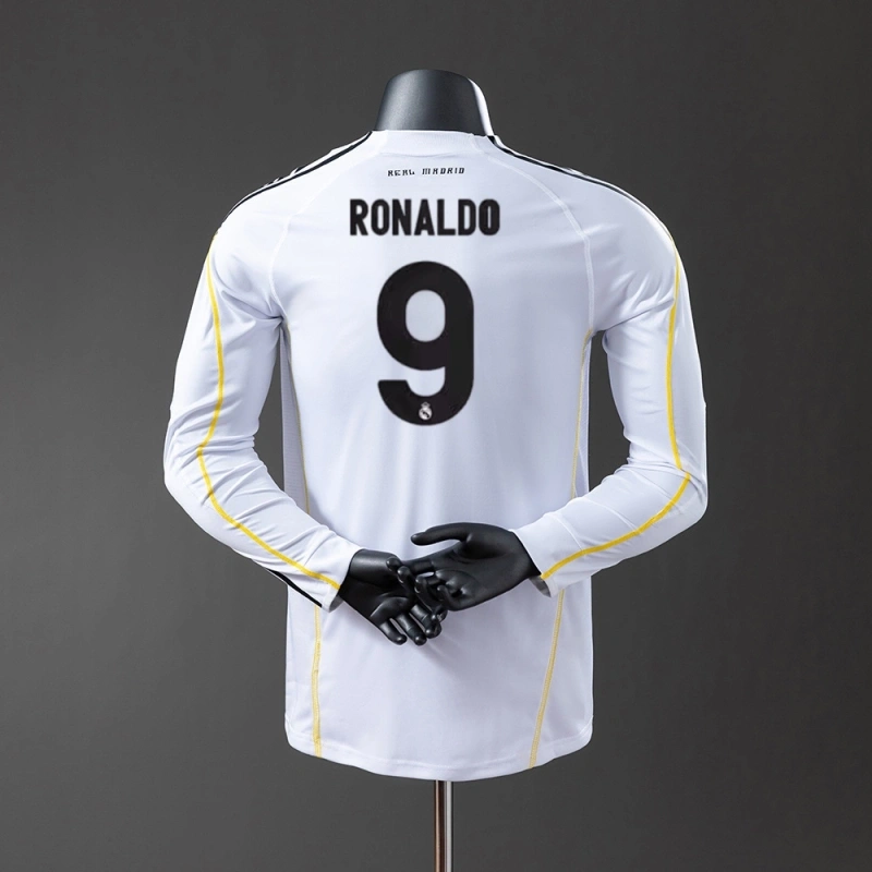 2009/10 Real Madrid Long Sleeve Home Jersey Player Version