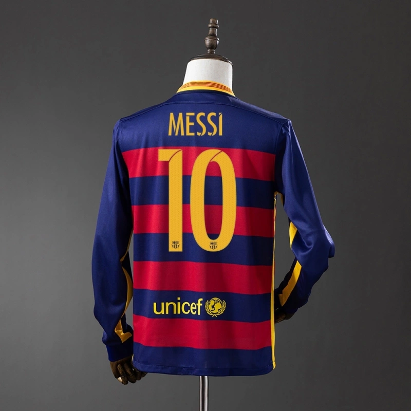 2015/16 Barcelona Long Sleeve Home Jersey