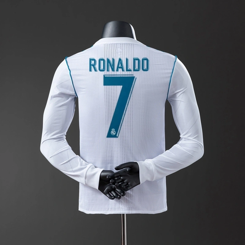 2017/18 Real Madrid Long Sleeve Home Jersey Player Version