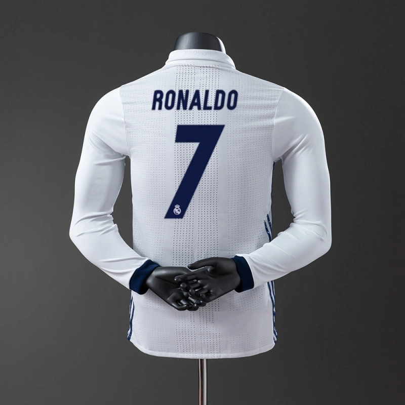 2016/17 Real Madrid Long Sleeve Home Jersey Player Version