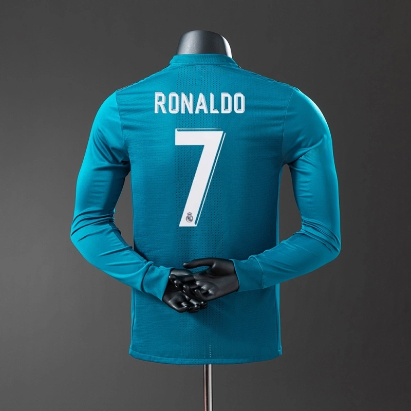 2017/18 Real Madrid Long Sleeve Third Away Jersey Player Version