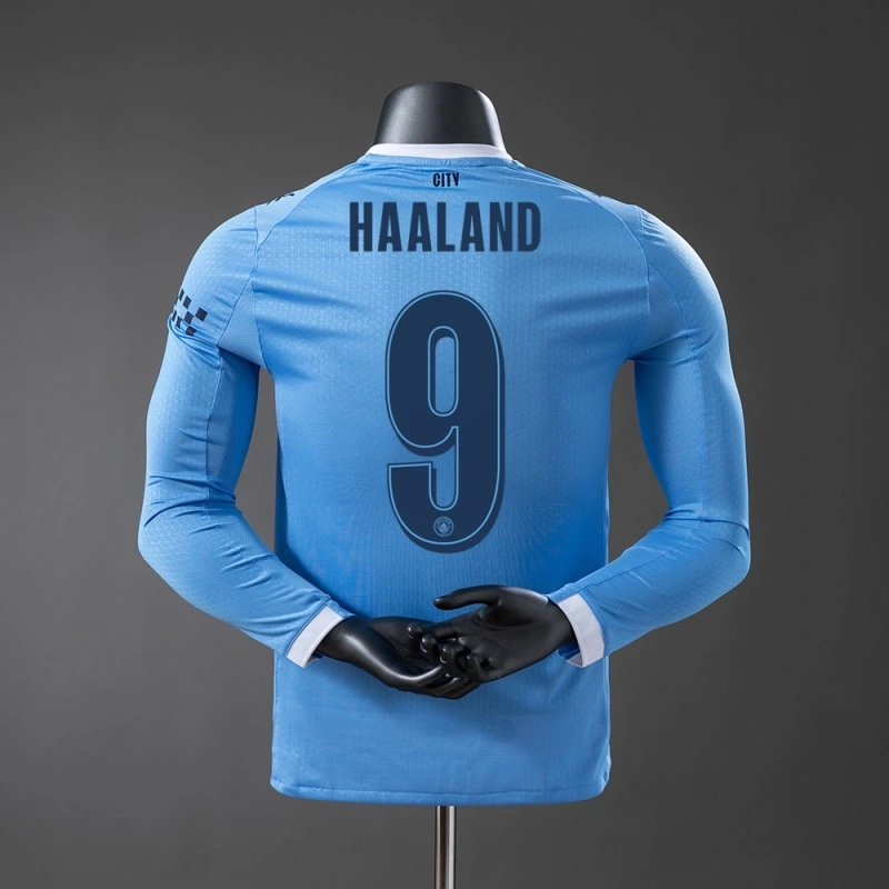 2025/26 Manchester City Home Long Sleeve Jersey Player Version