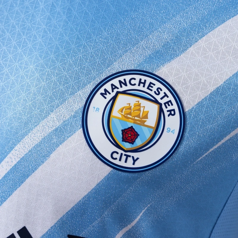 2025/26 Manchester City Home Long Sleeve Jersey Player Version
