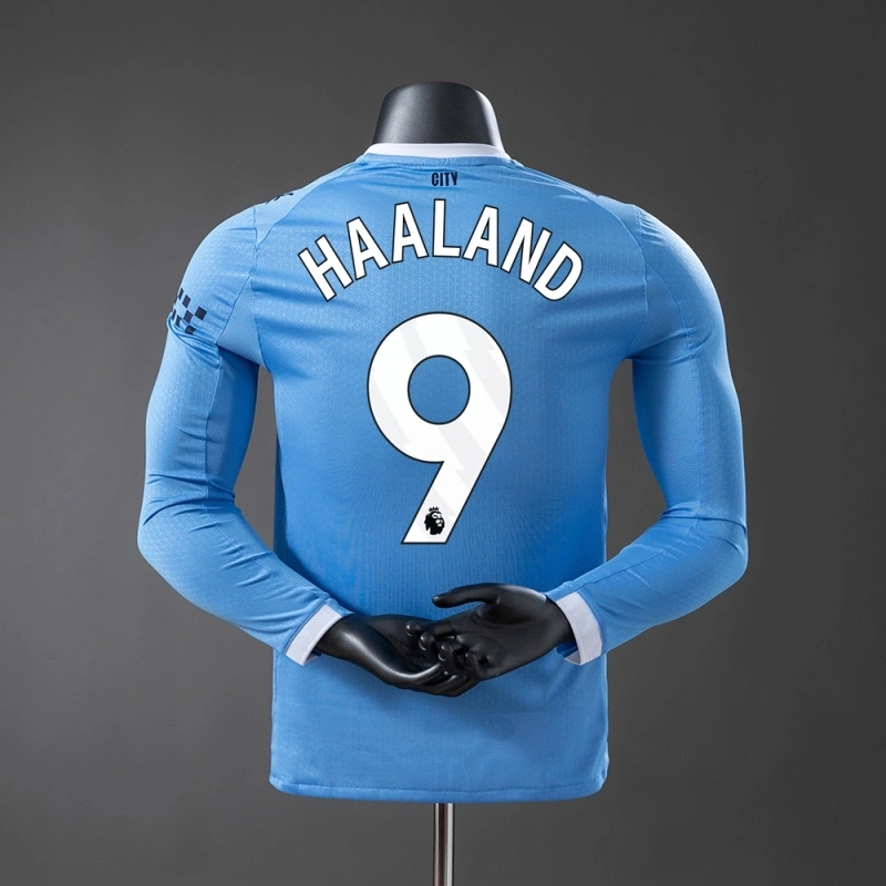 2025/26 Manchester City Home Long Sleeve Jersey Player Version