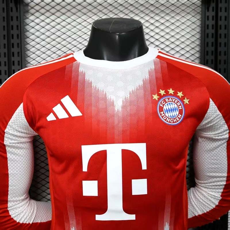 2025/26 Bayern Munich Home Jersey Long Sleeve Player Version