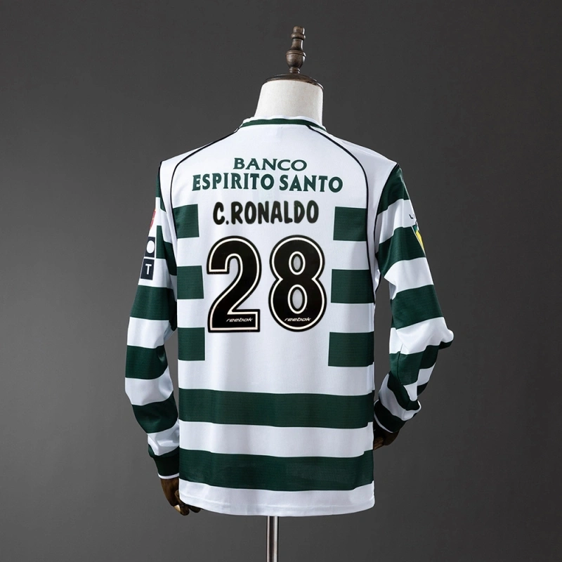 2003/04 Sporting Lisbon Long Sleeve Home Jersey